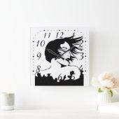 美容師 – 美しいサロン角壁時計 スクエア壁時計 (ホーム)