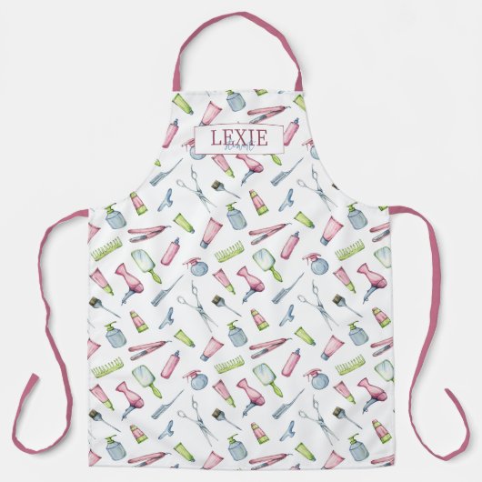 美容師、美容師美しいサロンカスタム エプロン (正面)