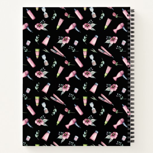 美容師、美容師美しいサロンカスタム ノートブック (裏面)