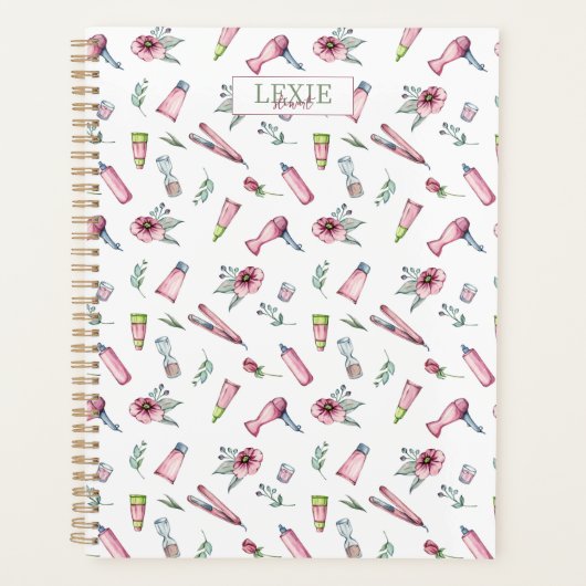 美容師、美容師美しいサロンカスタム プランナー手帳 (正面)