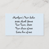 美容師、美容師、髪形 名刺 (裏面)