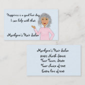 美容師、美容師、髪形 名刺 (正面/裏面)