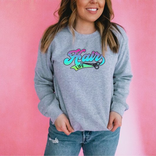 美容師、美容院、バーシティスタイル スウェットシャツ