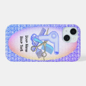 美容師 美容院 フォンケース iPhone 15ケース (裏面横)