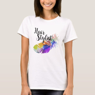 美容師 – 羽根水の色 Tシャツ
