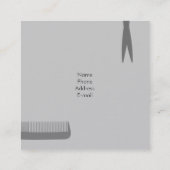 美容師 – 羽毛 スクエア名刺 (裏面)