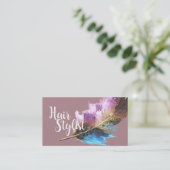 美容師-羽 名刺 (スタンド正面)