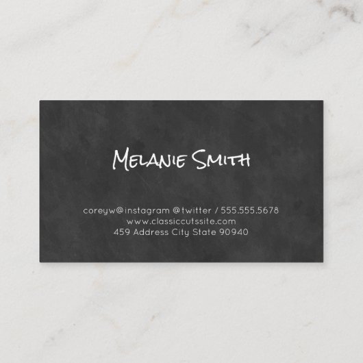 美容師 |花柄 名刺 (裏面)