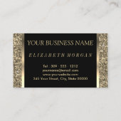 美容師-金ゴールドグリッターとフローラ 名刺 (裏面)