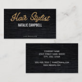 美容師 | 金ゴールド 名刺 (正面/裏面)