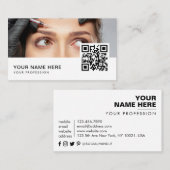 美容師BotoxインジェクションQRコード 名刺 (正面/裏面)