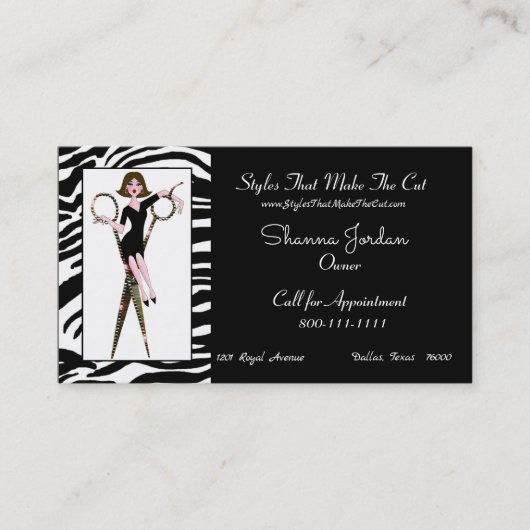 「美容師Diva」名刺 名刺 (正面)