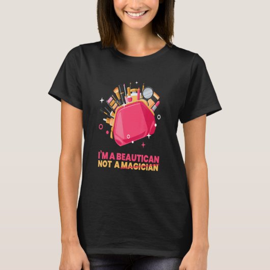 美容師I M A Beauttican化粧品メイクアップボー Tシャツ (正面)