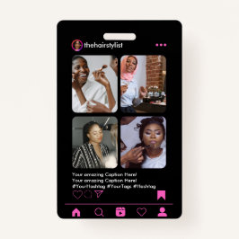 美容師Instagram QRコード バッジ