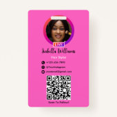 美容師Instagram QRコード バッジ (裏面)