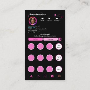 美容師Instagram QRコード ロイヤリティカード