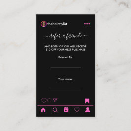 美容師Instagram QRコード 紹介カード