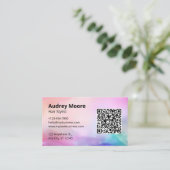 美容師QRコードヘアサロン 名刺 (スタンド正面)