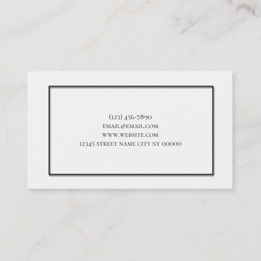 美容整形・若返りセンター 名刺 (裏面)