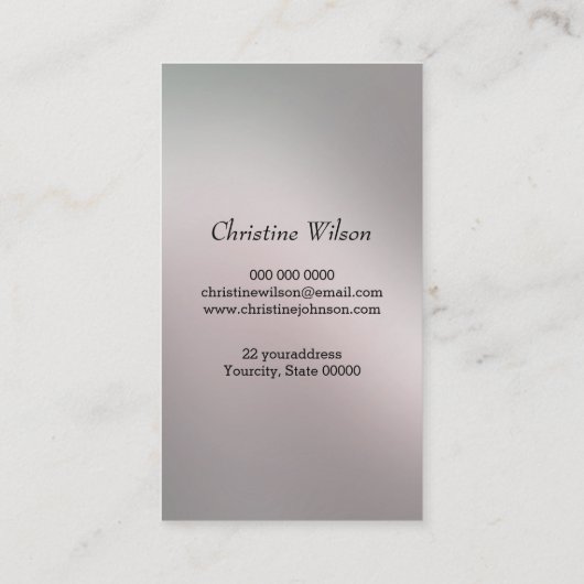 美容用の金色のはさみ 名刺 (裏面)