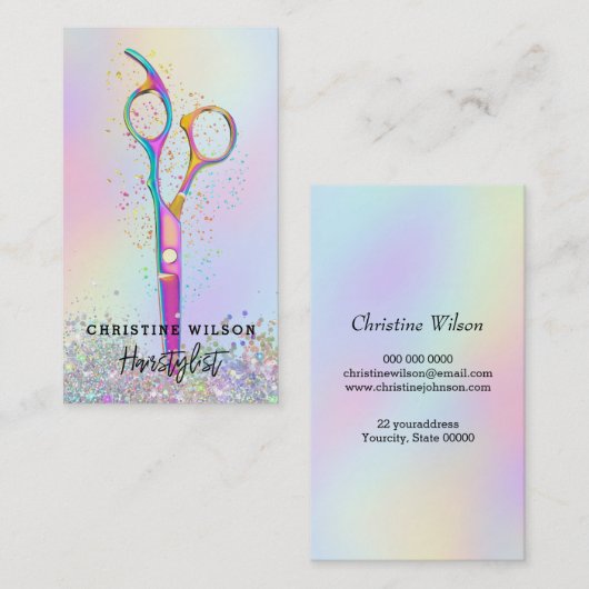 美容用はさみデザイン 名刺 (正面/裏面)
