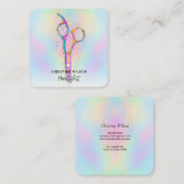 美容用はさみパステルカラー スクエア名刺 (正面/裏面)