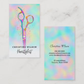 美容用はさみロゴのパステル色 名刺 (正面/裏面)