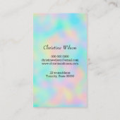 美容用はさみロゴのパステル色 名刺 (裏面)