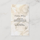 美容用はさみ蝶インクの飛び散り 名刺 (裏面)