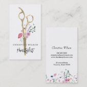 美容用はさみ野花 名刺 (正面/裏面)