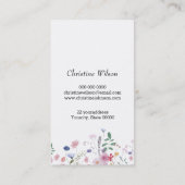 美容用はさみ野花 名刺 (裏面)