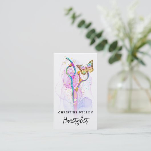 美容用はさみ 名刺 (スタンド正面)