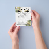 美容用まつげメイクアップ価格表フローラ チラシ (手)