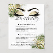 美容用まつげメイクアップ価格表フローラ チラシ (正面)