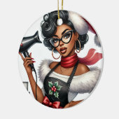 美容用パーソナライズされたクリスマス装飾品 セラミックオーナメント (左)