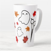 美容用パーソナライズされた幽霊鋏 カフェラテマグ (右アングル)