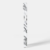 美容用ビクトリアンはさみエレガント白黒 Case-Mate iPhoneケース (裏面 / 左)