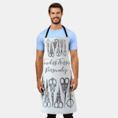 美容用ビクトリアンはさみエレガント エプロン (着用した状態)