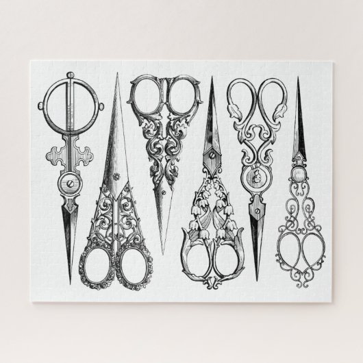 美容用ビクトリアンはさみエレガント ジグソーパズル (横)