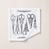 美容用ビクトリアンはさみエレガント バスタオルセット (ウォッシュタオル)