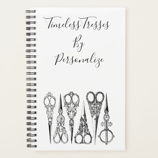 美容用ビクトリアンはさみエレガント プランナー手帳 (正面)