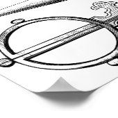 美容用ビクトリアンはさみエレガント ポスター (角)