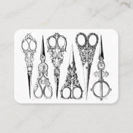 美容用ビクトリアンハサミエレガントヘアサロン 名刺