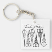 美容用ビクトリアン裁縫はさみエレガント キーホルダー (正面)
