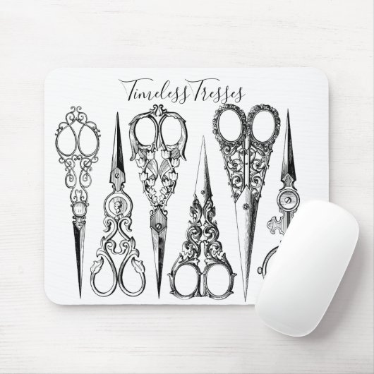美容用ビクトリアン裁縫はさみエレガント マウスパッド (マウス)