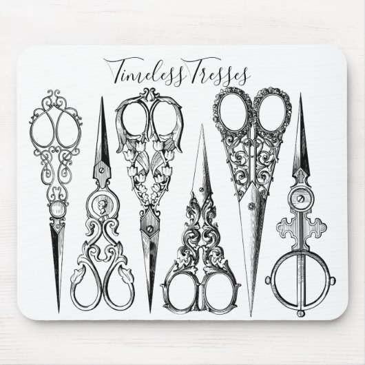 美容用ビクトリアン裁縫はさみエレガント マウスパッド (正面)