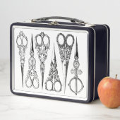 美容用ビクトリアン裁縫はさみエレガント メタルランチボックス (インサイチュ)