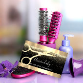 美容用モダンはさみコイフール紙吹雪金ゴールド 名刺