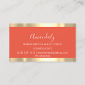 美容用モダンはさみ乾燥金ゴールドサンゴ 名刺 (裏面)