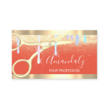 美容用モダンはさみ乾燥金ゴールドサンゴ